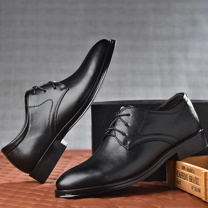 Men's Shoes Black Leather Formal Shoes