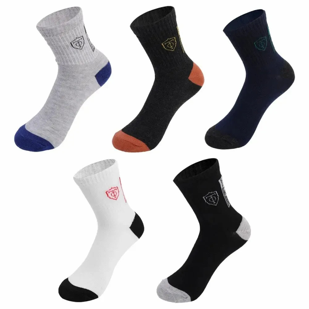 5Pairs Breathable Cotton Sports Stockings Men  Socks