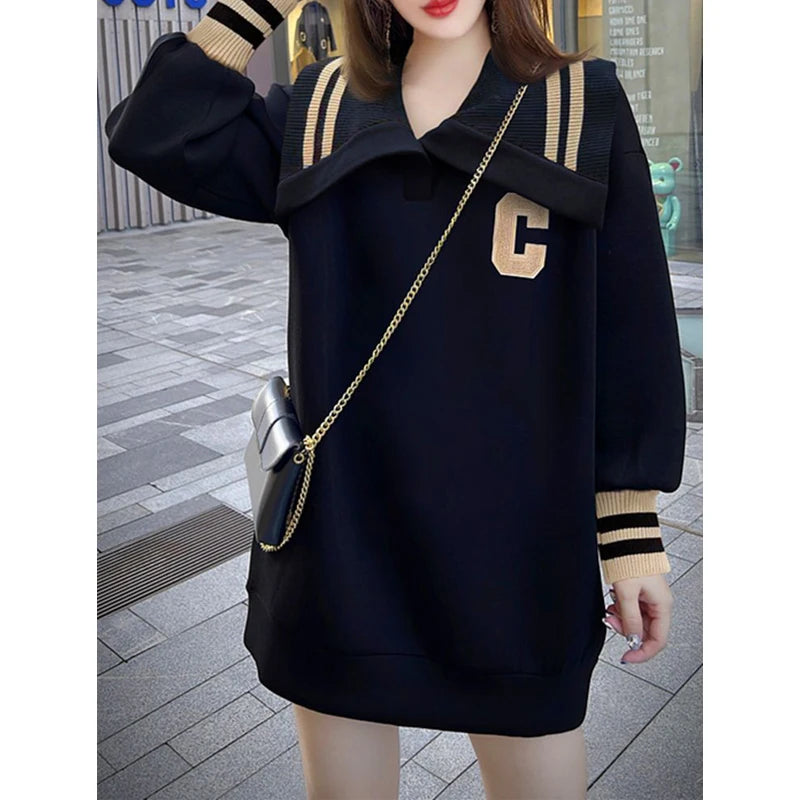 Women Trendy Casual Streetwear Pullover Sweatshirt