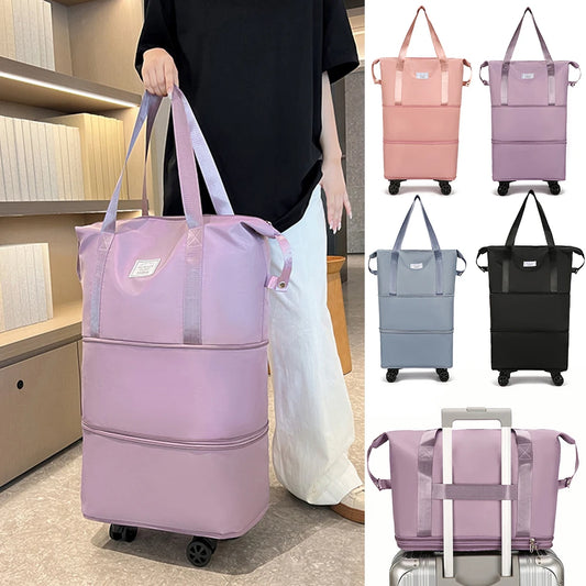 Folding Luggage Bags Expandable Rolling Duffle Pack